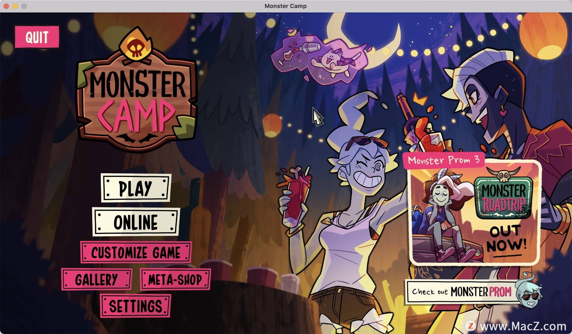 英雄冲突破解版下载苹果:冒险游戏：魔物学园2:魔物营地Monster Prom 2: Monster Camp mac-第1张图片-太平洋在线下载